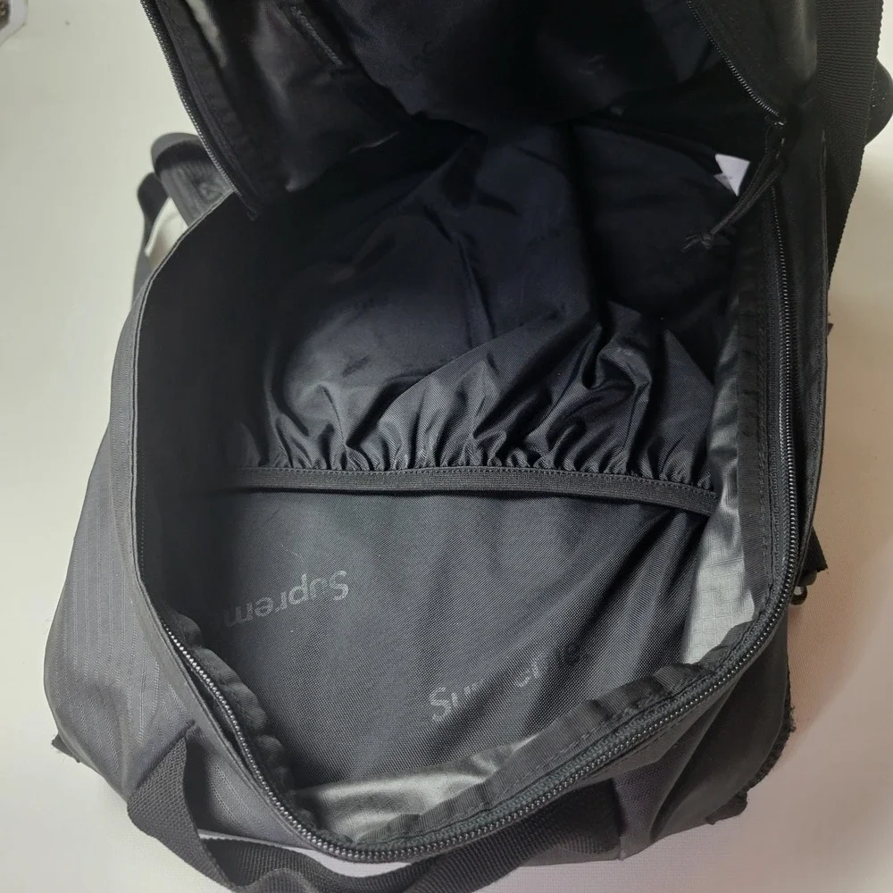 Supreme Backpack Black Cordura Eco Fabric Ripstop TPU Logo SS21